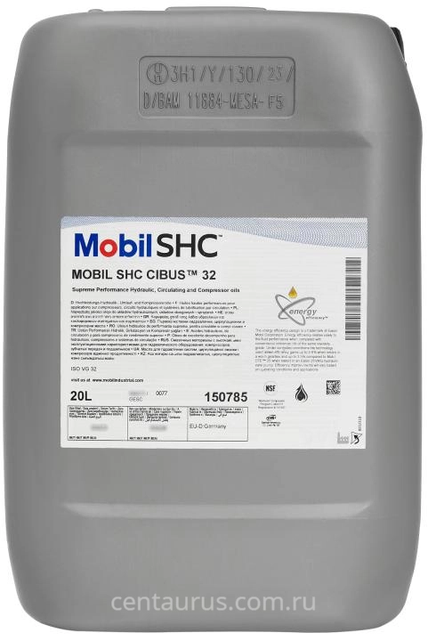 Масло для пищевого оборудования Mobil SHC Cibus 32